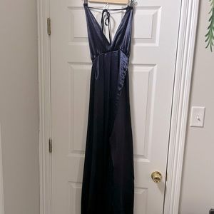 Navy Blue Criss Cross Back Dress